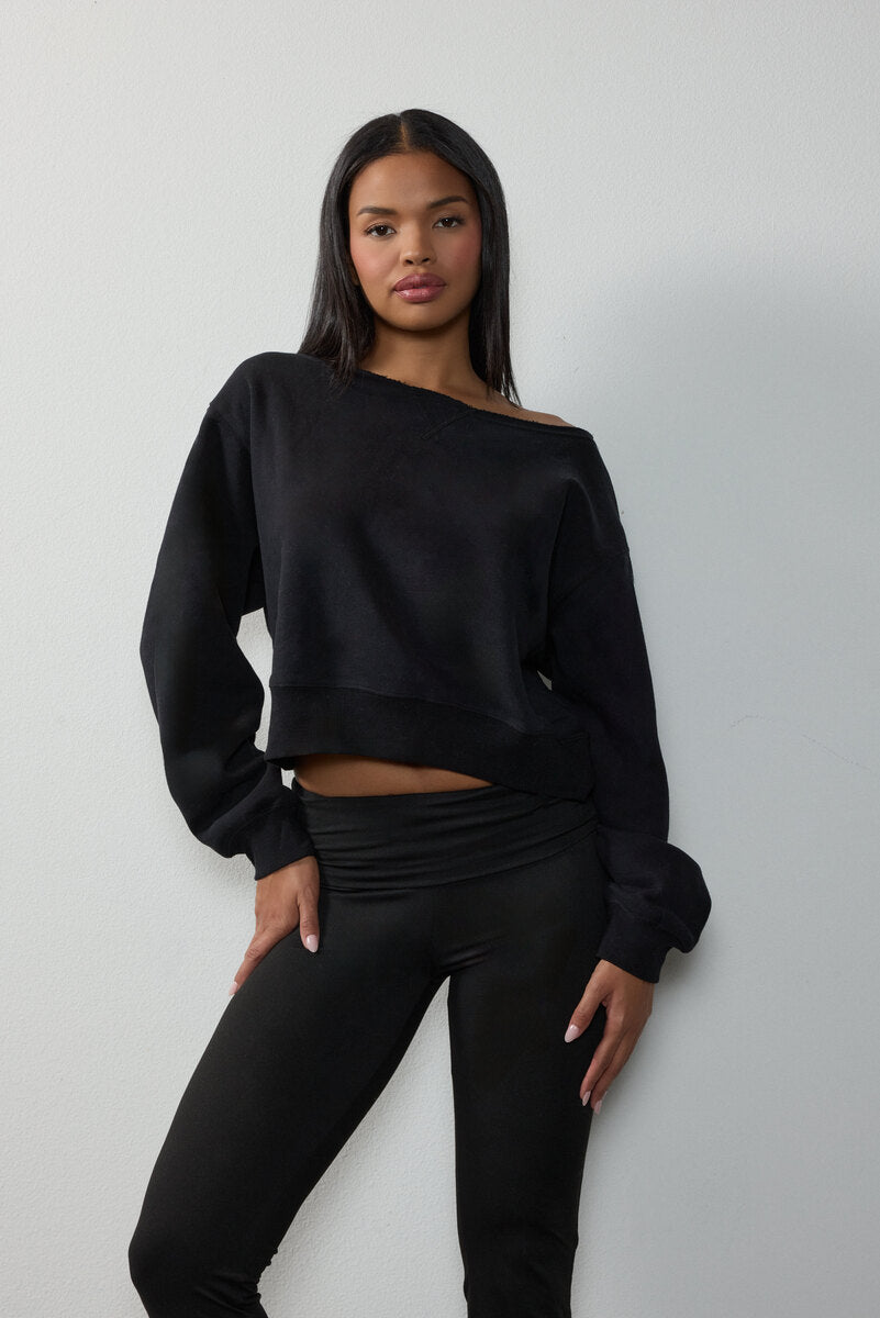 Off-The-Shoulder Cropped Fleece Pullover | Forever 21 Womens