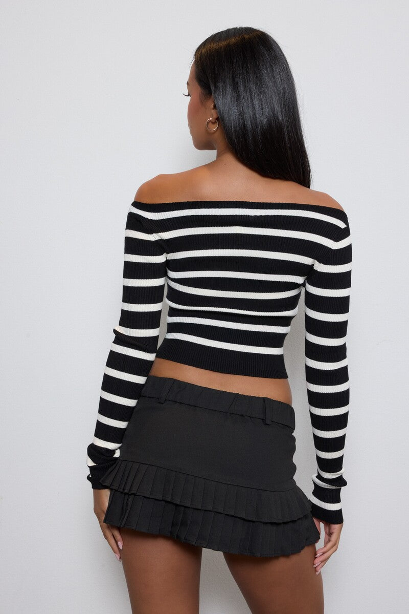 Striped Boatneck Cropped Sweater | Forever 21 Womens