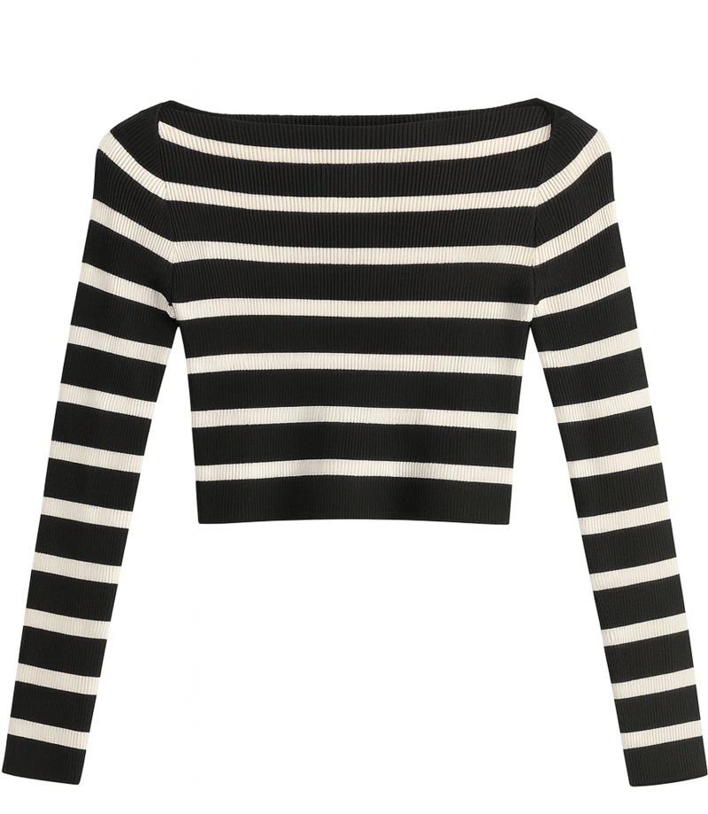 Striped Boatneck Cropped Sweater | Forever 21 Womens