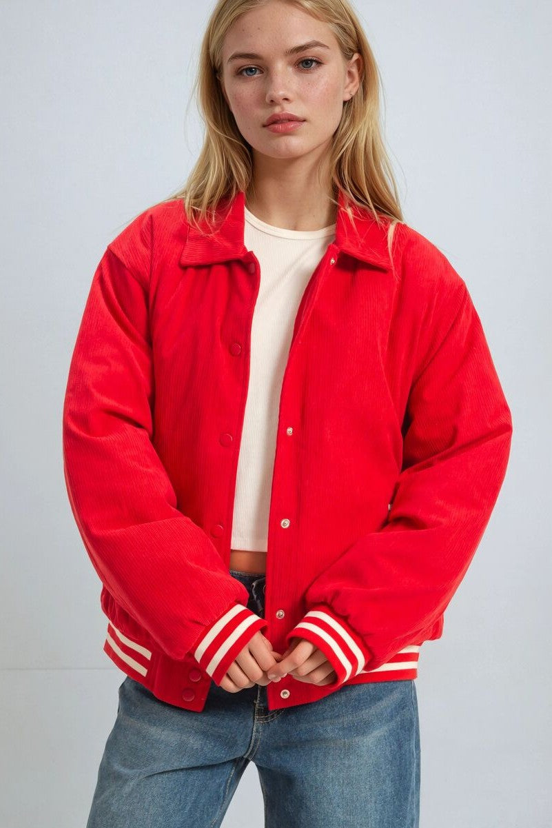 Corduroy Varsity Jacket | Forever 21 Womens