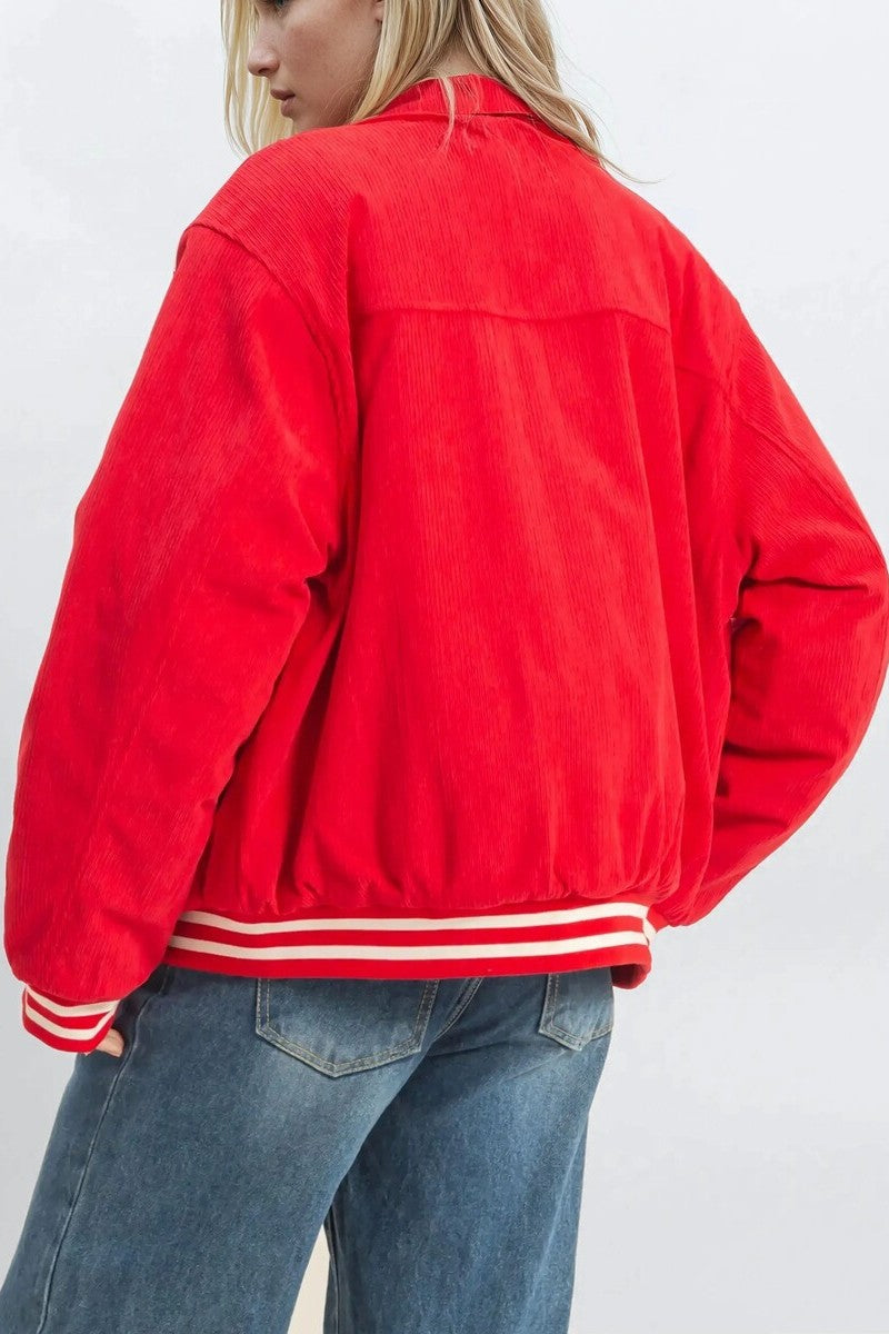 Corduroy Varsity Jacket | Forever 21 Womens