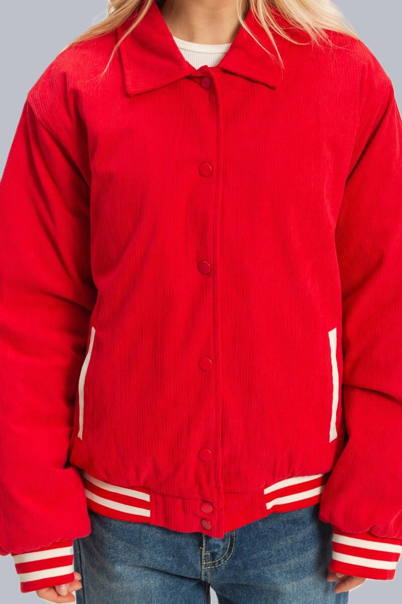 Corduroy Varsity Jacket | Forever 21 Womens