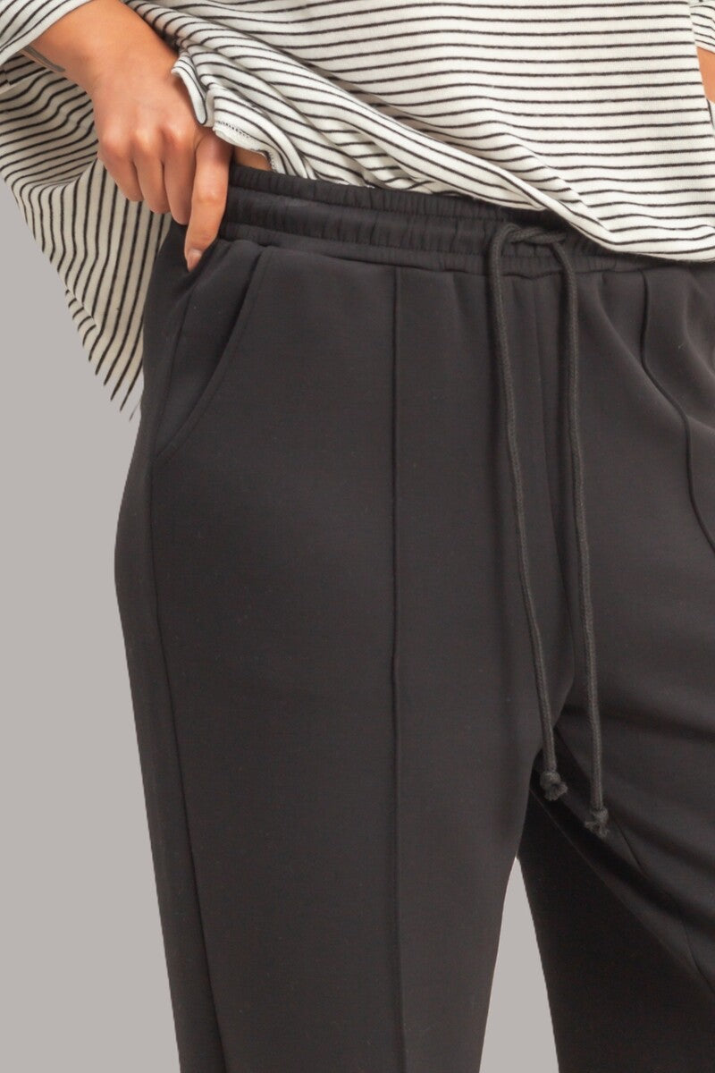 Straight-Leg Scuba Pintucked Sweatpants | Forever 21 Womens