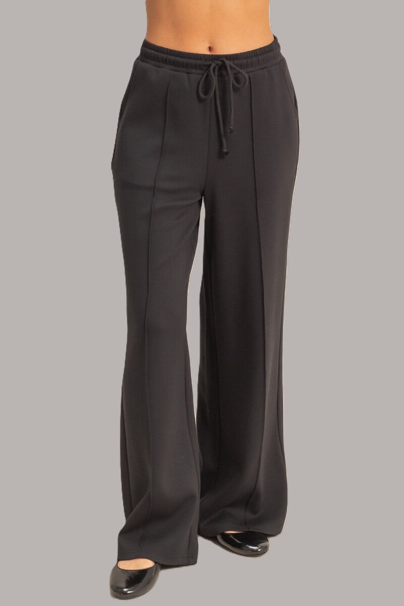 Straight-Leg Scuba Pintucked Sweatpants | Forever 21 Womens
