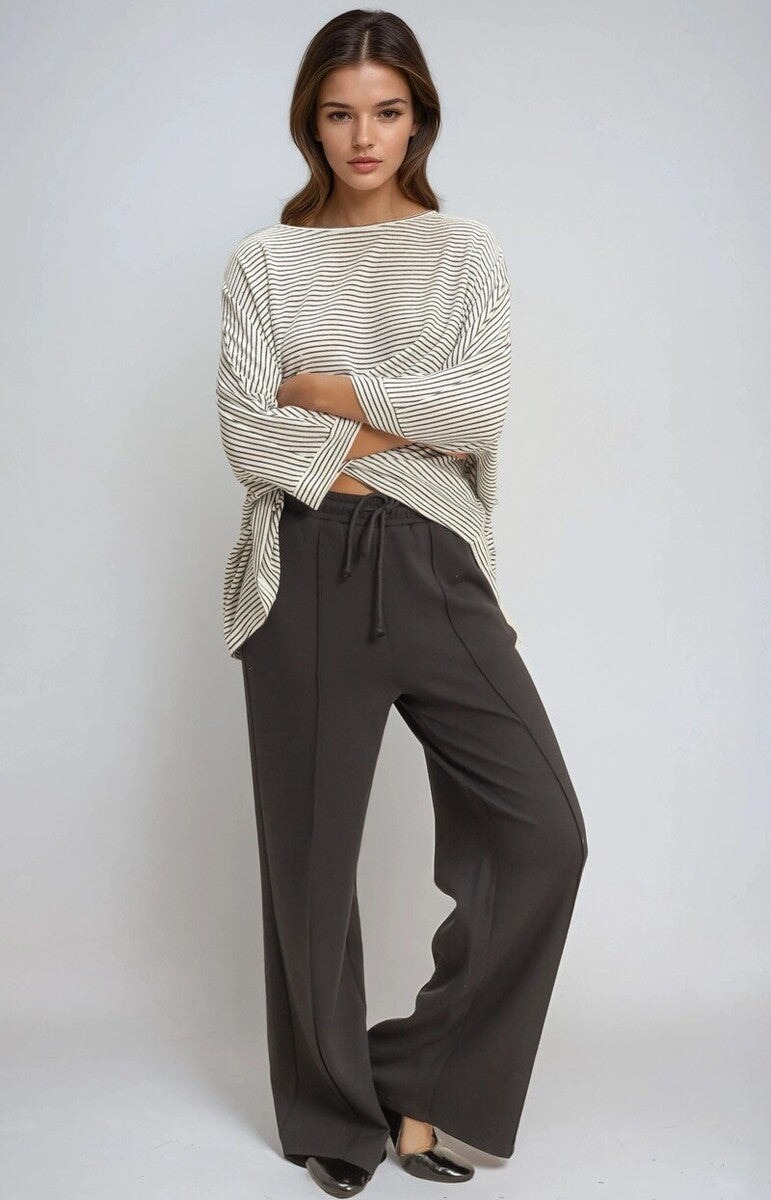 Straight-Leg Scuba Pintucked Sweatpants | Forever 21 Womens