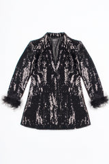 Sequin Feather-Trim Blazer | Forever 21 Womens