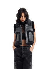 Faux Leather & Shearling Vest | Forever 21 Womens