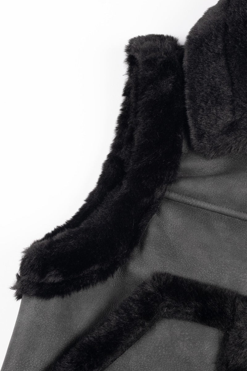 Faux Leather & Shearling Vest | Forever 21 Womens