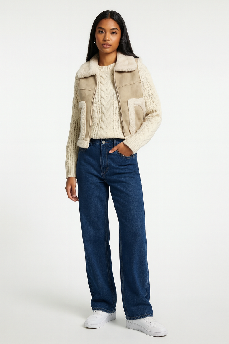 Faux Leather & Shearling Vest | Forever 21 Womens