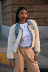 Faux Fur & Denim Jacket | Forever 21 Womens