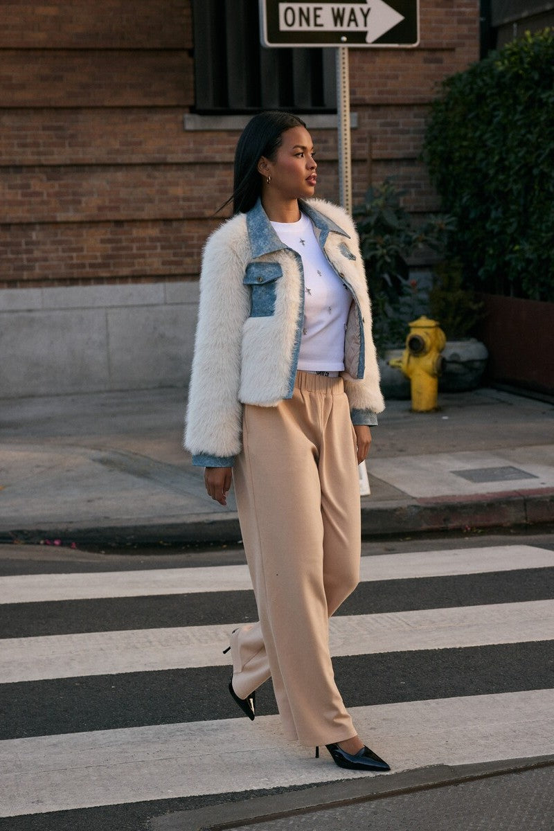 Faux Fur & Denim Jacket | Forever 21 Womens