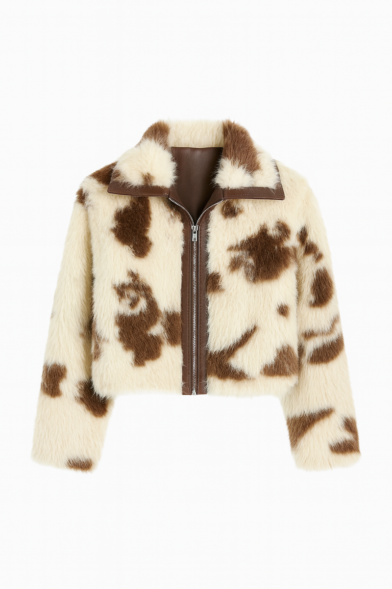 Faux Fur Cow Print Jacket | Forever 21 Womens