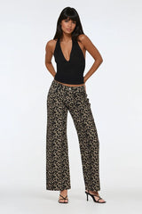 Leopard Print Low-Rise Wide-Leg Jeans | Forever 21 Womens
