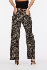 Leopard Print Low-Rise Wide-Leg Jeans | Forever 21 Womens