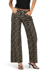 Leopard Print Low-Rise Wide-Leg Jeans | Forever 21 Womens