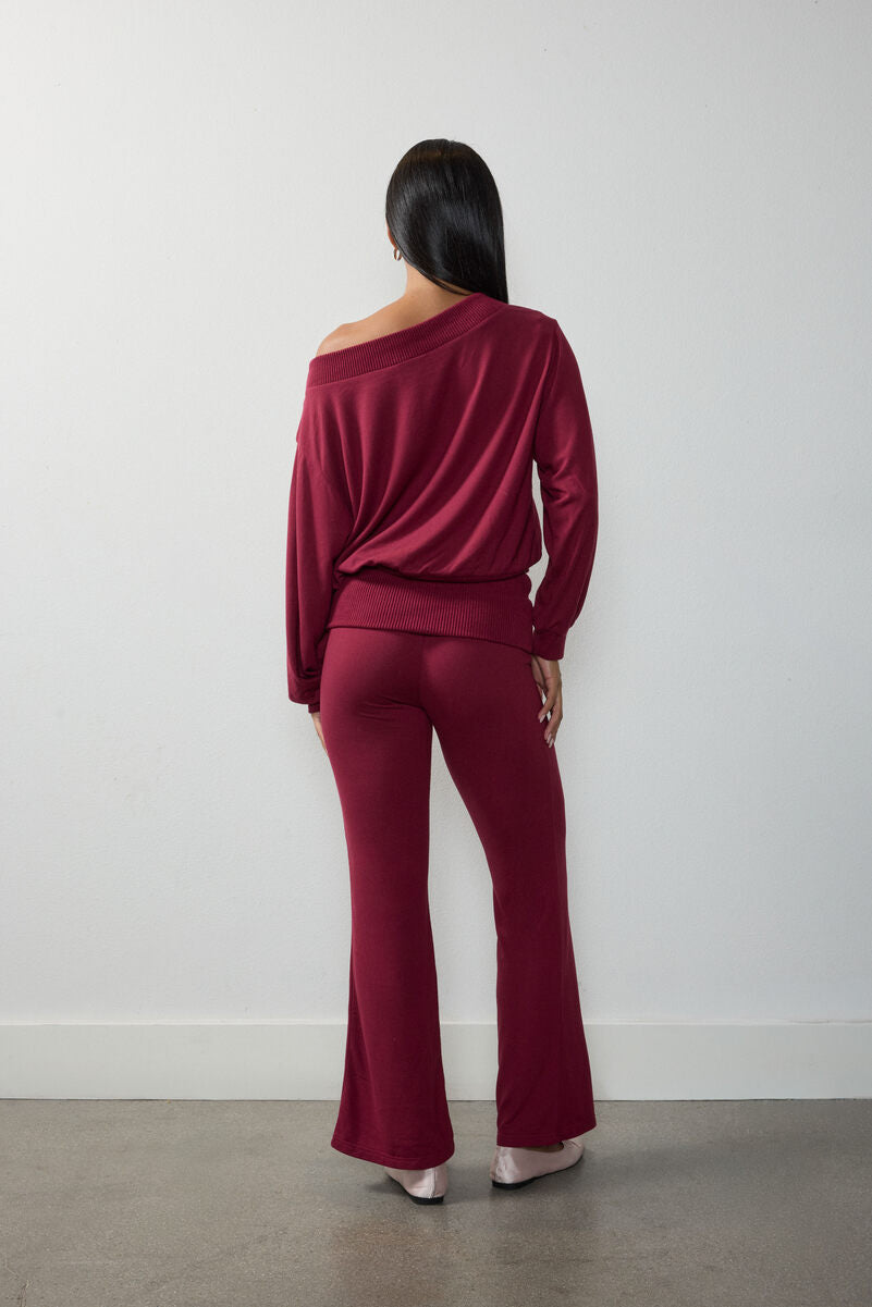 Off-The-Shoulder Top & Flare Pants Set | Forever 21 Womens