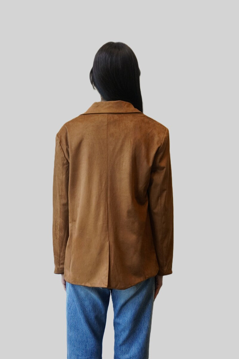 Faux Suede Button-Front Blazer Jacket | Forever 21 Womens