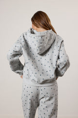 Star Print Zip-Front Hoodie | Forever 21 Womens