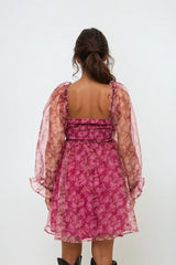 Floral Print Organza Mini Dress | Forever 21 Womens