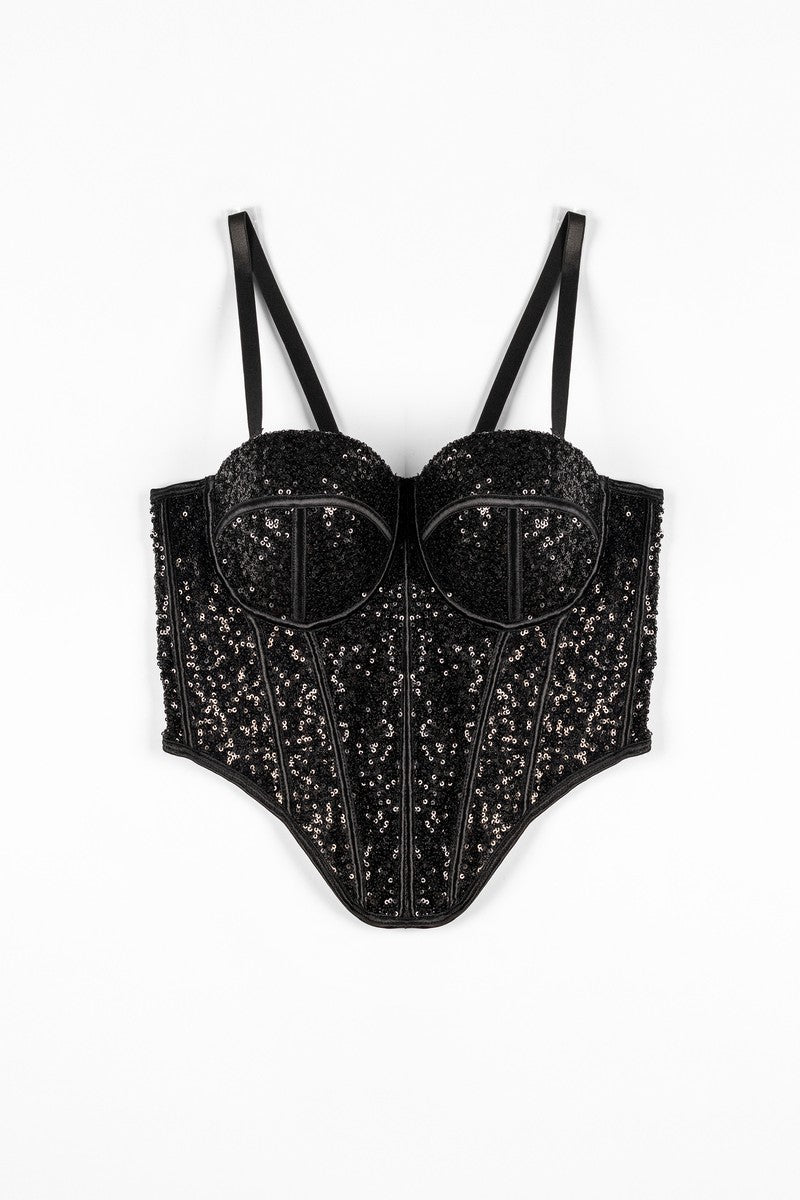 Sequin Bustier Sleeveless Top | Forever 21 Womens