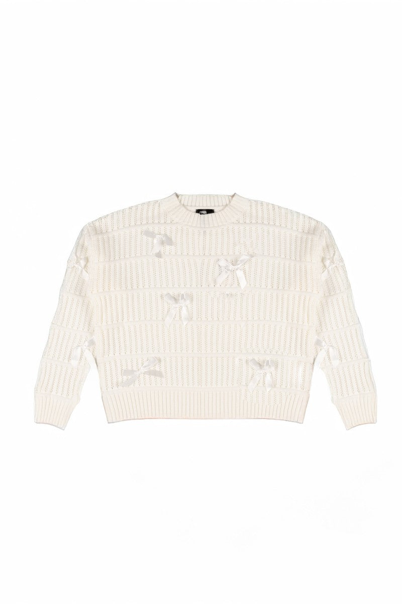 Ribbon Bow Cropped Sweater | Forever 21 Womens
