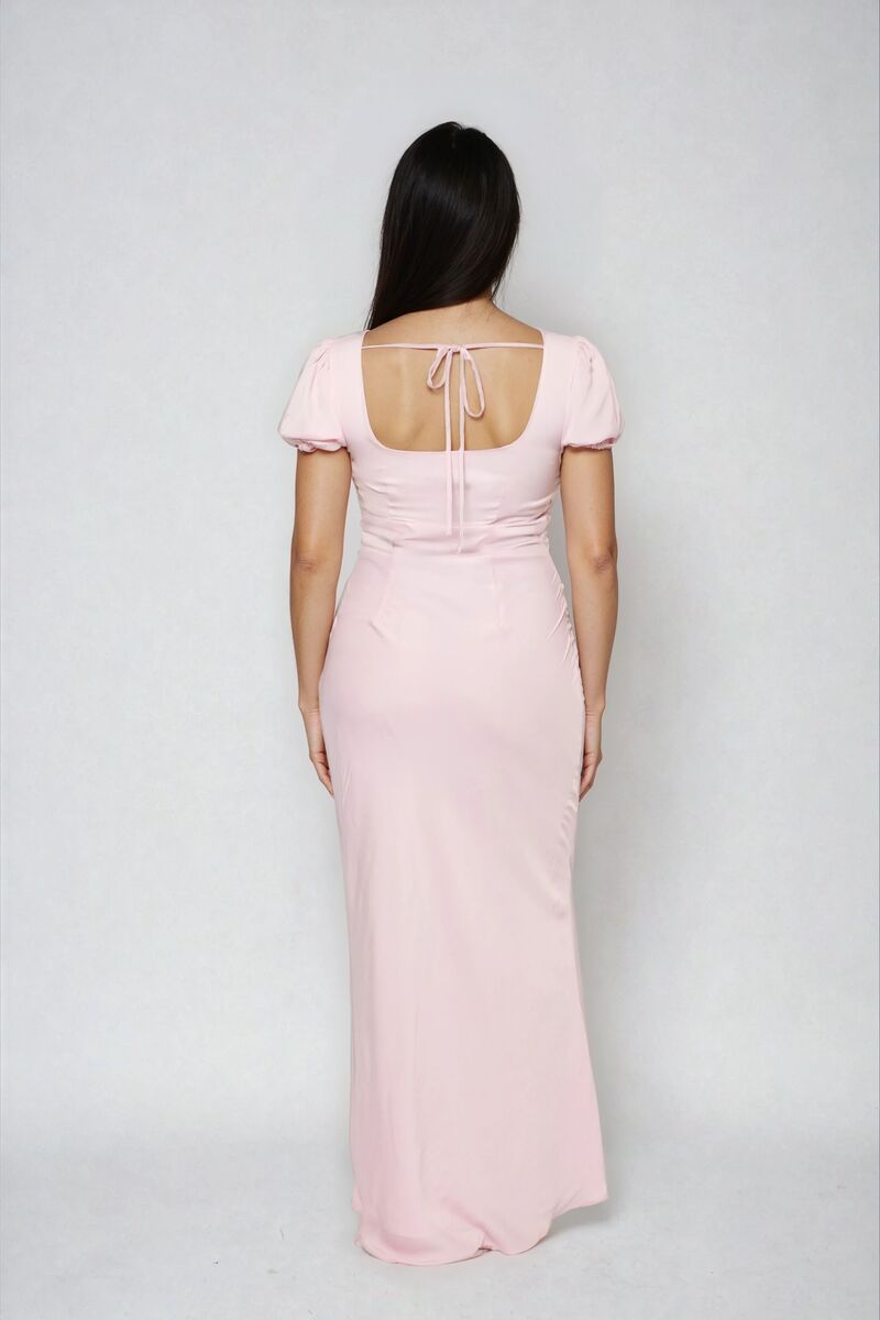 Puff-Sleeve Satin Maxi Dress | Forever 21 Womens