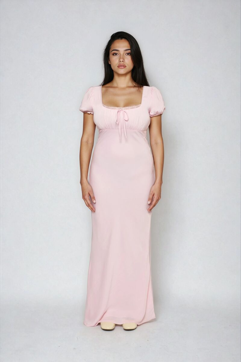 Puff-Sleeve Satin Maxi Dress | Forever 21 Womens