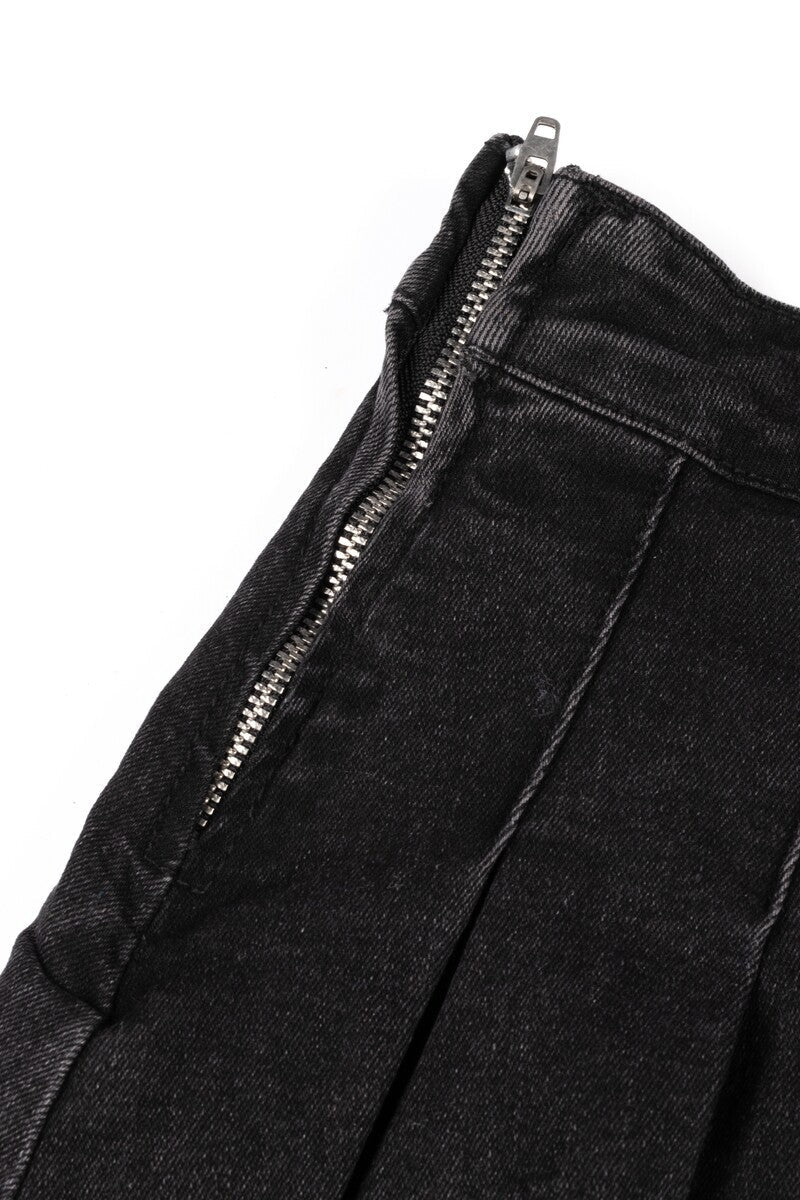 Pleated Denim Mini Skirt | Forever 21 Womens
