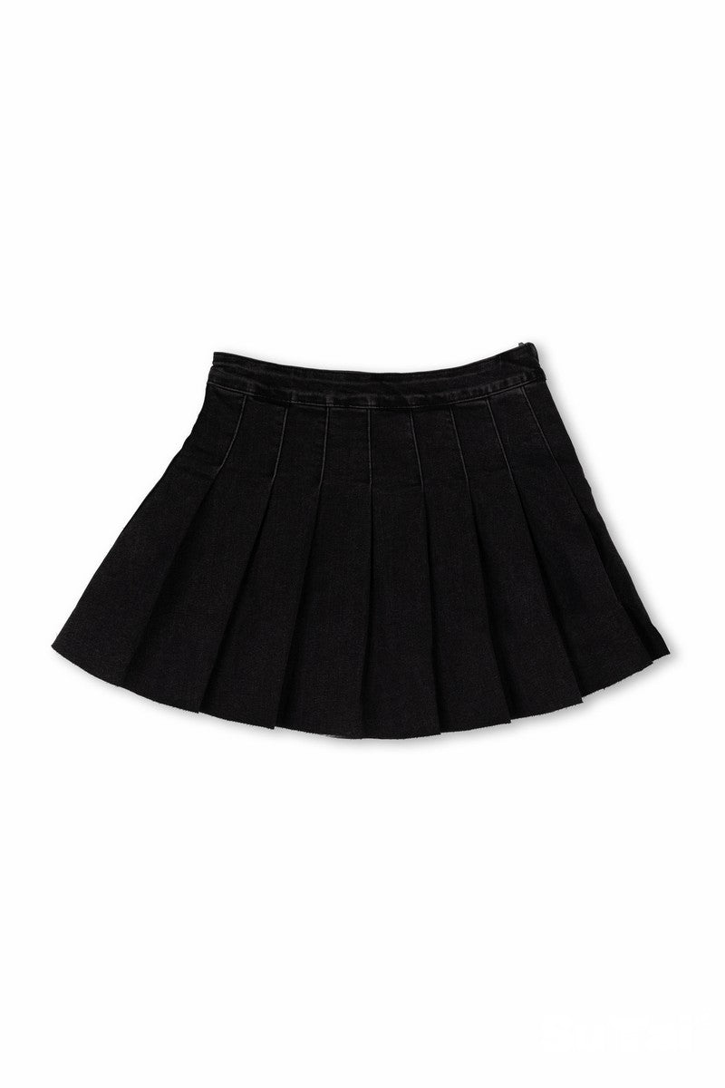 Pleated Denim Mini Skirt | Forever 21 Womens