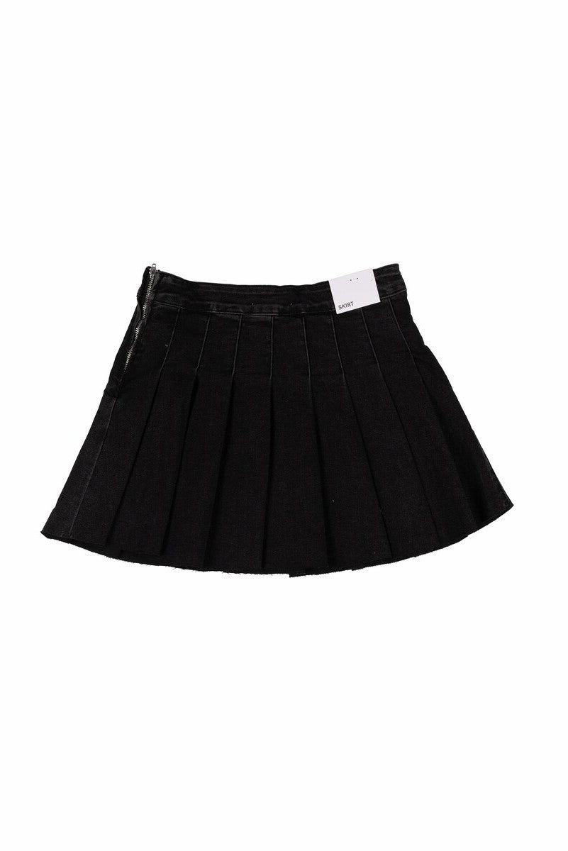 Pleated Denim Mini Skirt | Forever 21 Womens