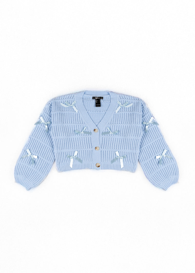 Ribbon Bow Cropped Cardigan Sweater | Forever 21 Womens