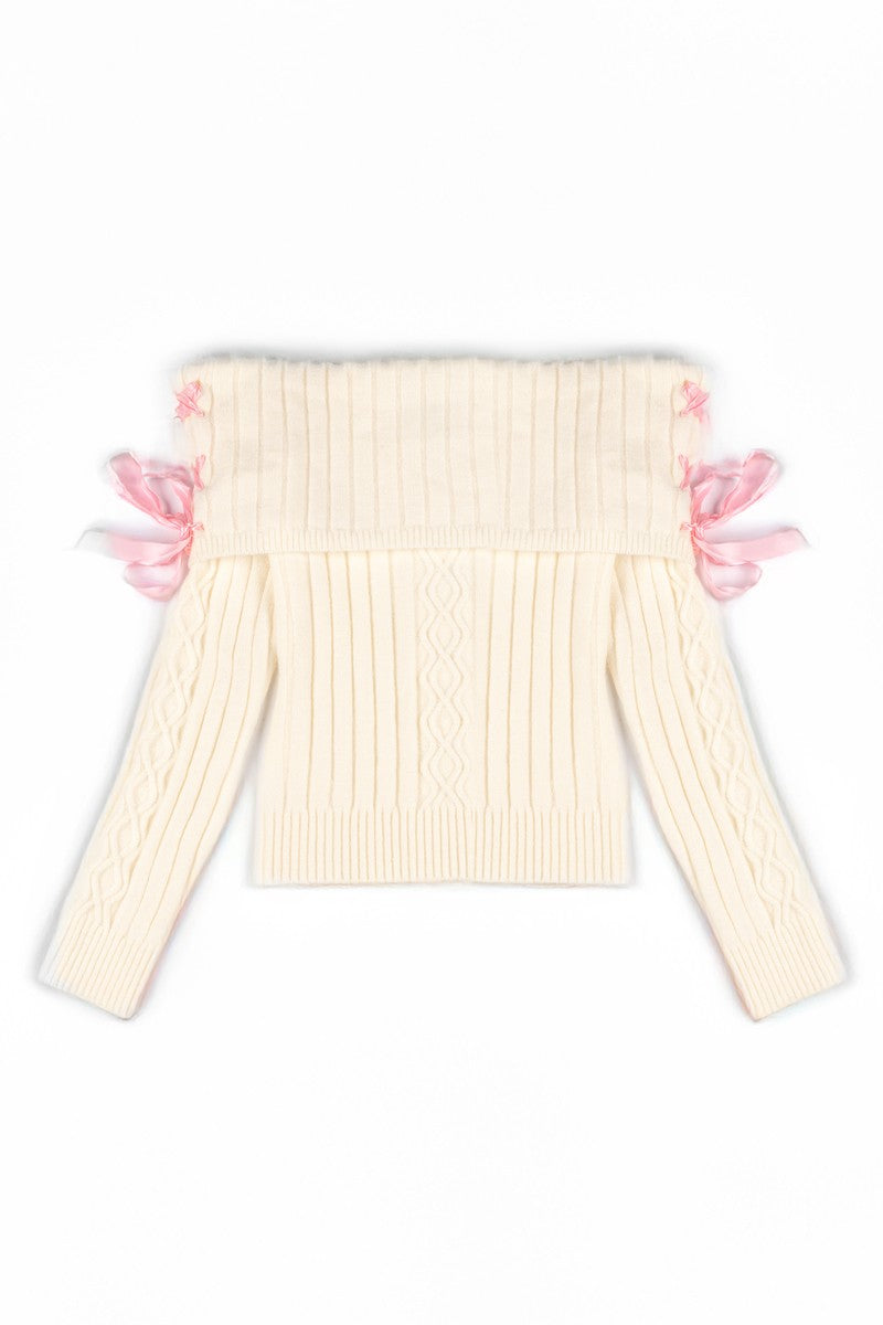 Off-The-Shoulder Ribbon Sweater | Forever 21 Womens
