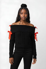 Off-The-Shoulder Ribbon Sweater | Forever 21 Womens