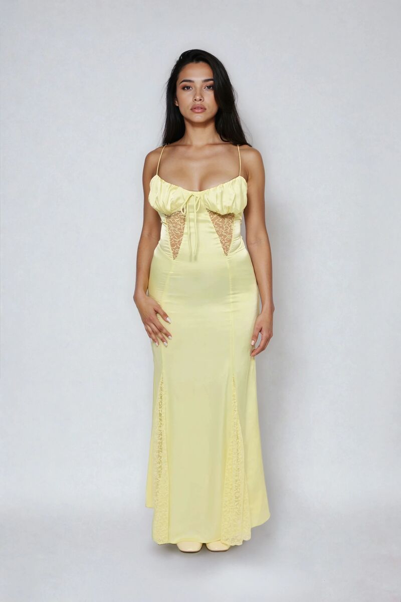 Satin Lace-Panel Maxi Dress | Forever 21 Womens