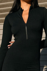 Seamless Ribbed Zip-Front Jumpsuit | Forever 21 Womens