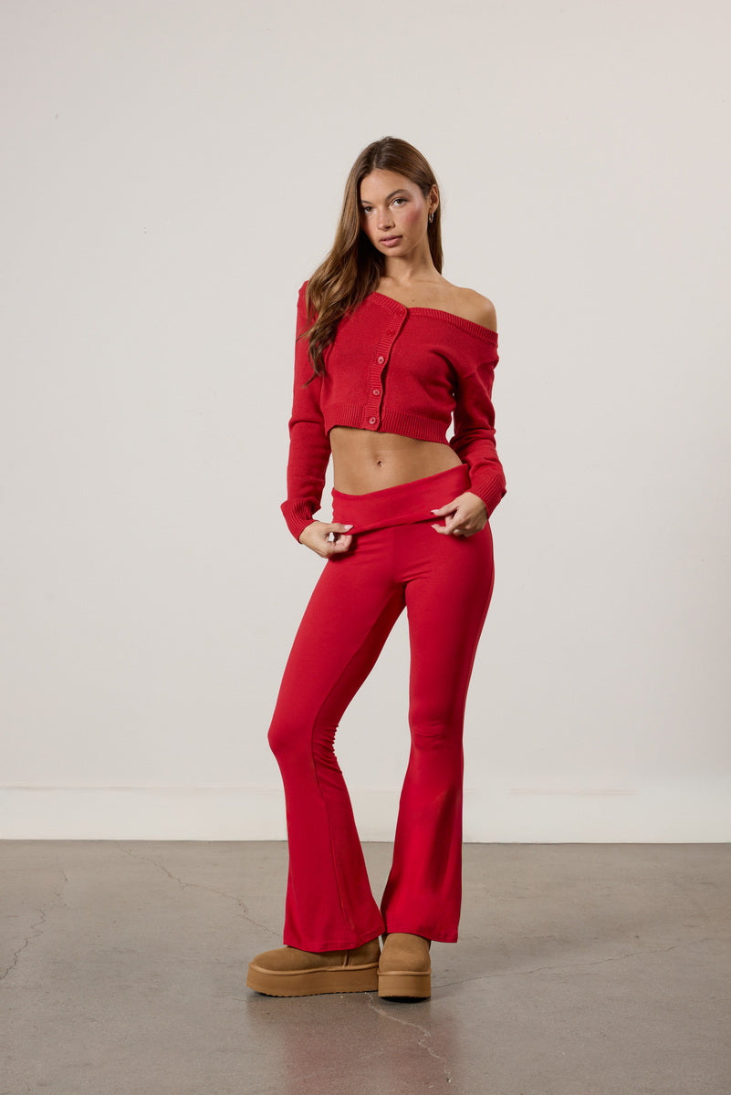 Flawless Foldover Flare Leggings | Forever 21 Womens