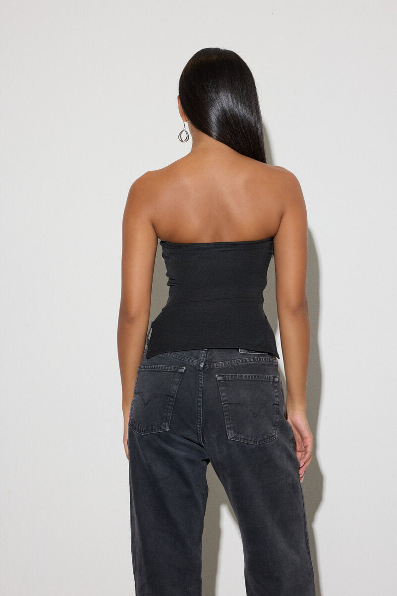 Rhinestone-Studded Split-Hem Tube Top | Forever 21 Womens