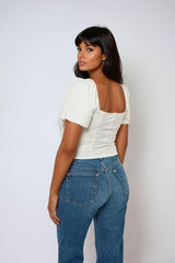 Jersey Knit Puff-Sleeve Top | Forever 21 Womens