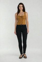 Faux Suede Lace-Up Corset Top | Forever 21 Womens