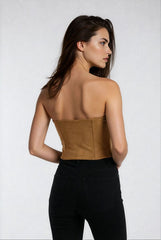 Faux Suede Strapless Bustier Top | Forever 21 Womens