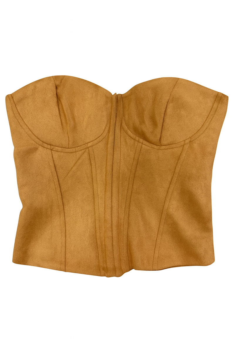 Faux Suede Strapless Bustier Top | Forever 21 Womens