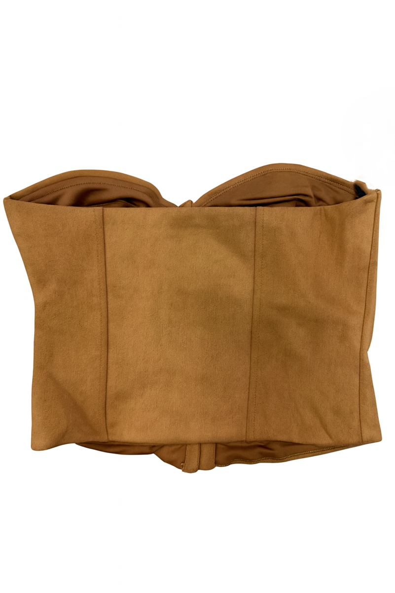 Faux Suede Strapless Bustier Top | Forever 21 Womens