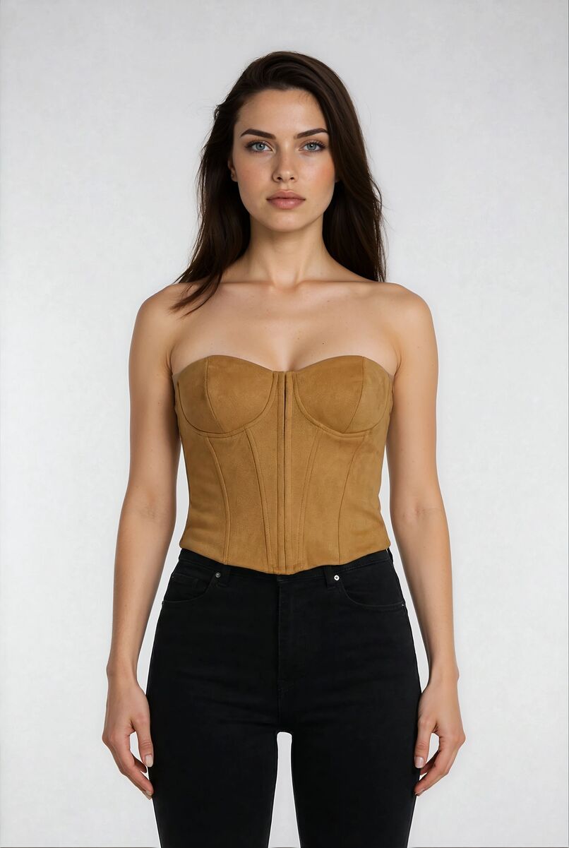 Faux Suede Strapless Bustier Top | Forever 21 Womens