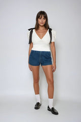 Puff-Sleeve Satin Bow Top | Forever 21 Womens