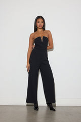 Rhinestone-Trim Strapless Jumpsuit | Forever 21 Womens