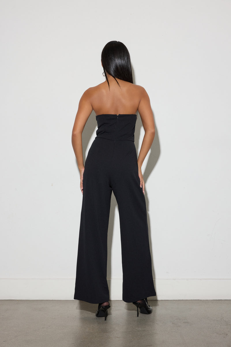 Rhinestone-Trim Strapless Jumpsuit | Forever 21 Womens