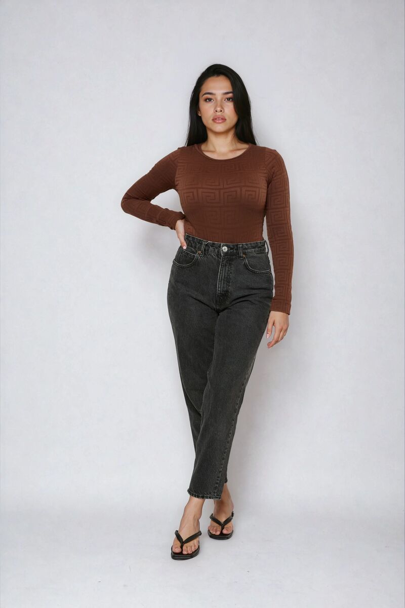 Seamless Jacquard Long Sleeve Bodysuit | Forever 21 Womens