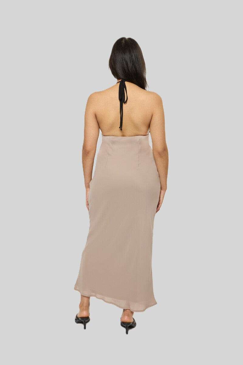 Lace Halter Crepe Maxi Dress | Forever 21 Womens