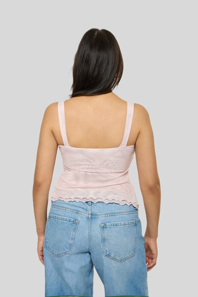 Twist-Front Mesh Tank Top | Forever 21 Womens