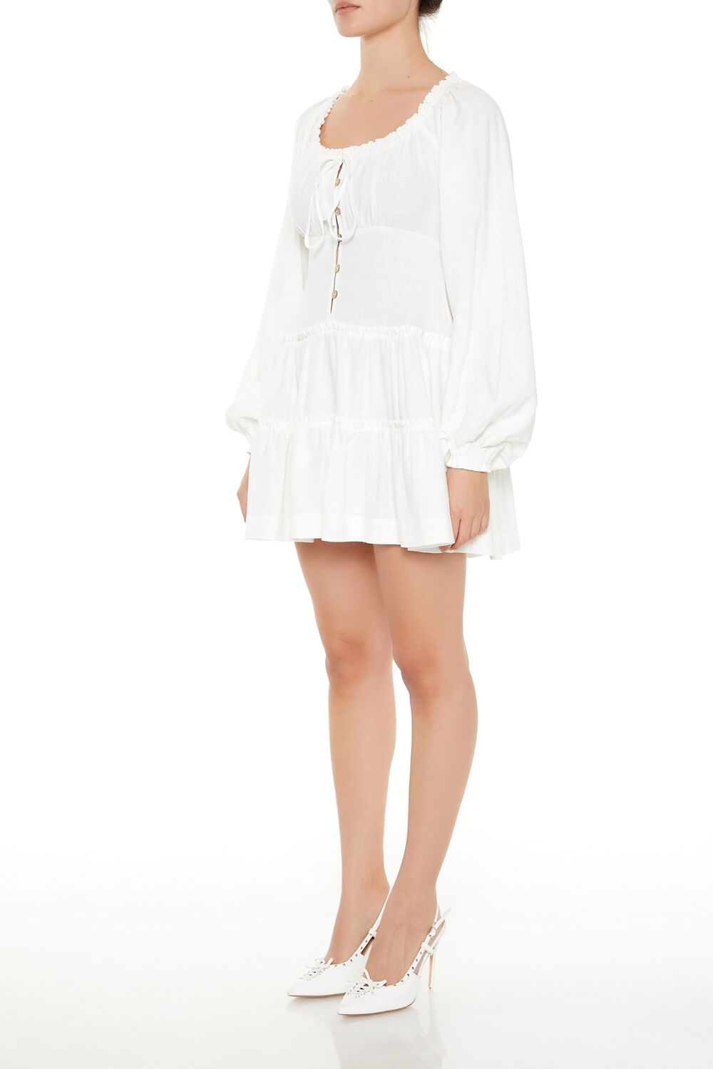 Peasant-Sleeve Mini Dress | Forever 21 Womens